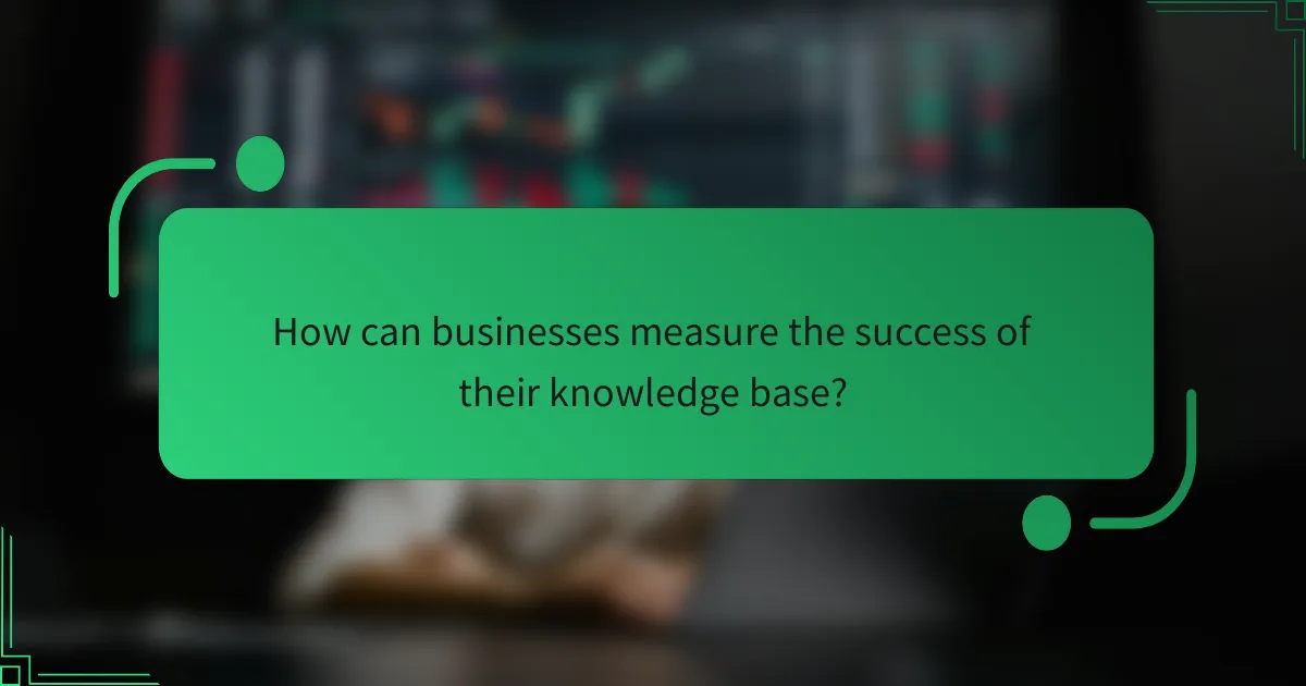 How can businesses measure the success of their knowledge base?