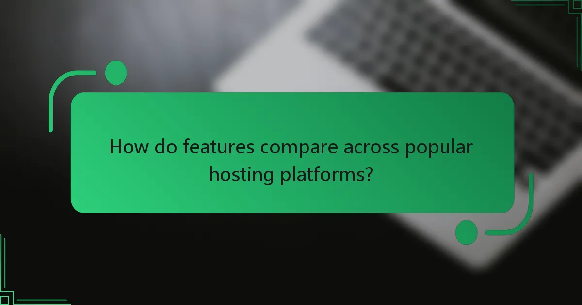 How do features compare across popular hosting platforms?