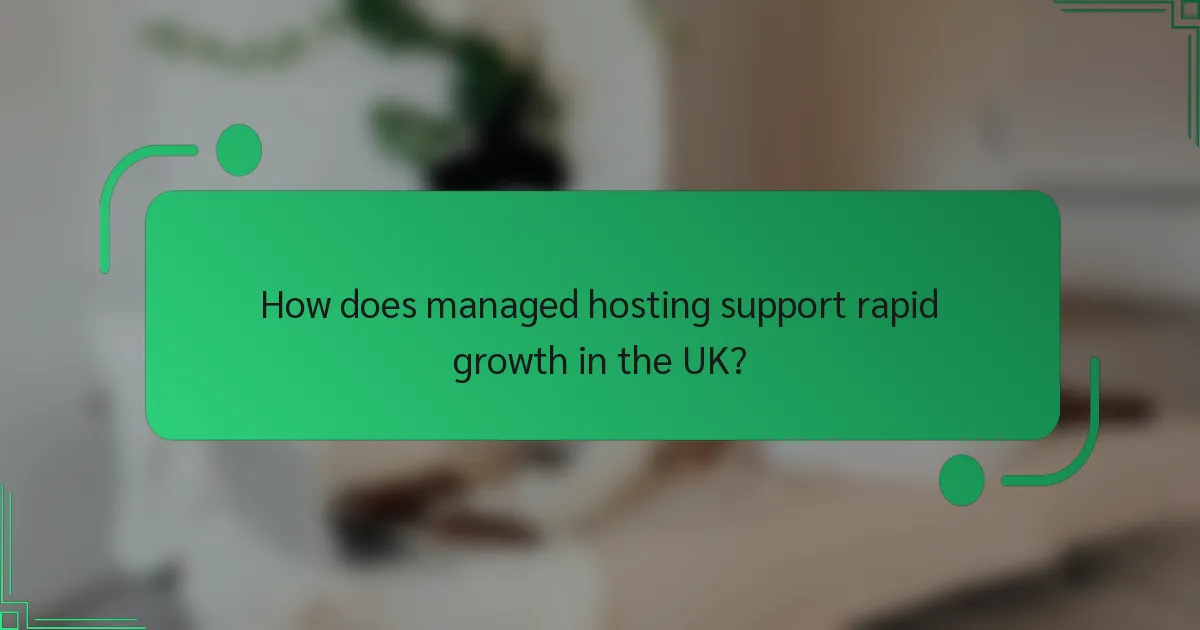 How does managed hosting support rapid growth in the UK?